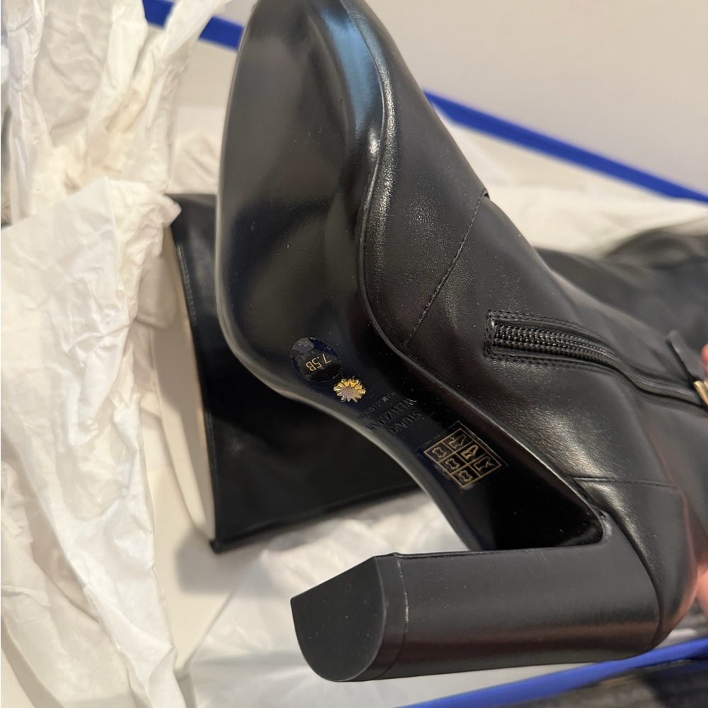 Stuart Weitzman Vida 100 Knee High Boot Black 7.5 B New With Box - Picture 7 of 7